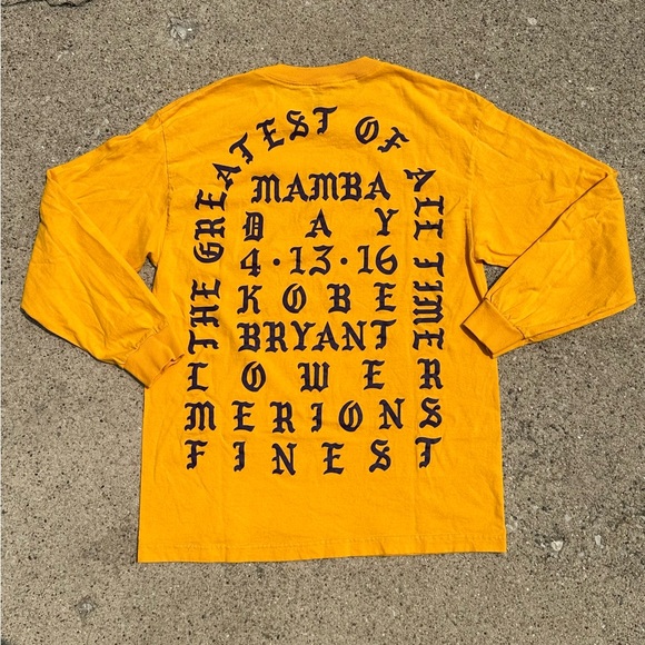 Kanye West Mamba Day 2016 “I Feel Like Kobe” Kobe Bryant Long sleeve tee LARGE - Picture 2 of 4